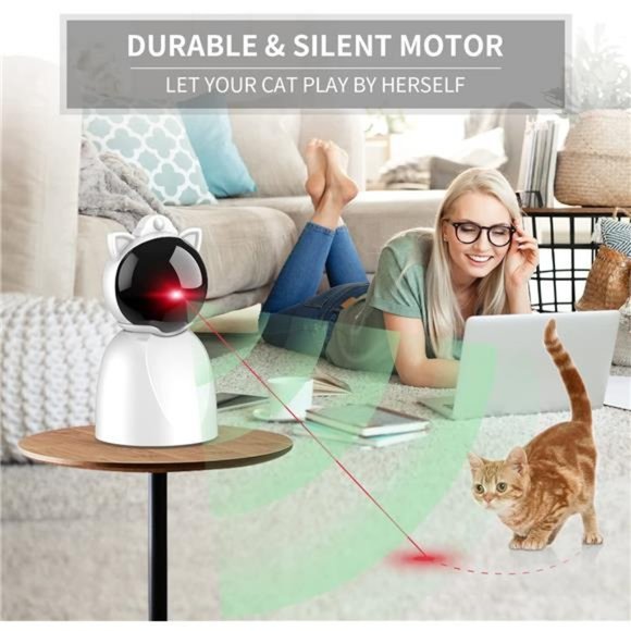 Rechargeable Motion Activated Cat Laser Toy Automatic, Interactive Cat Toys - Picture 6 of 6